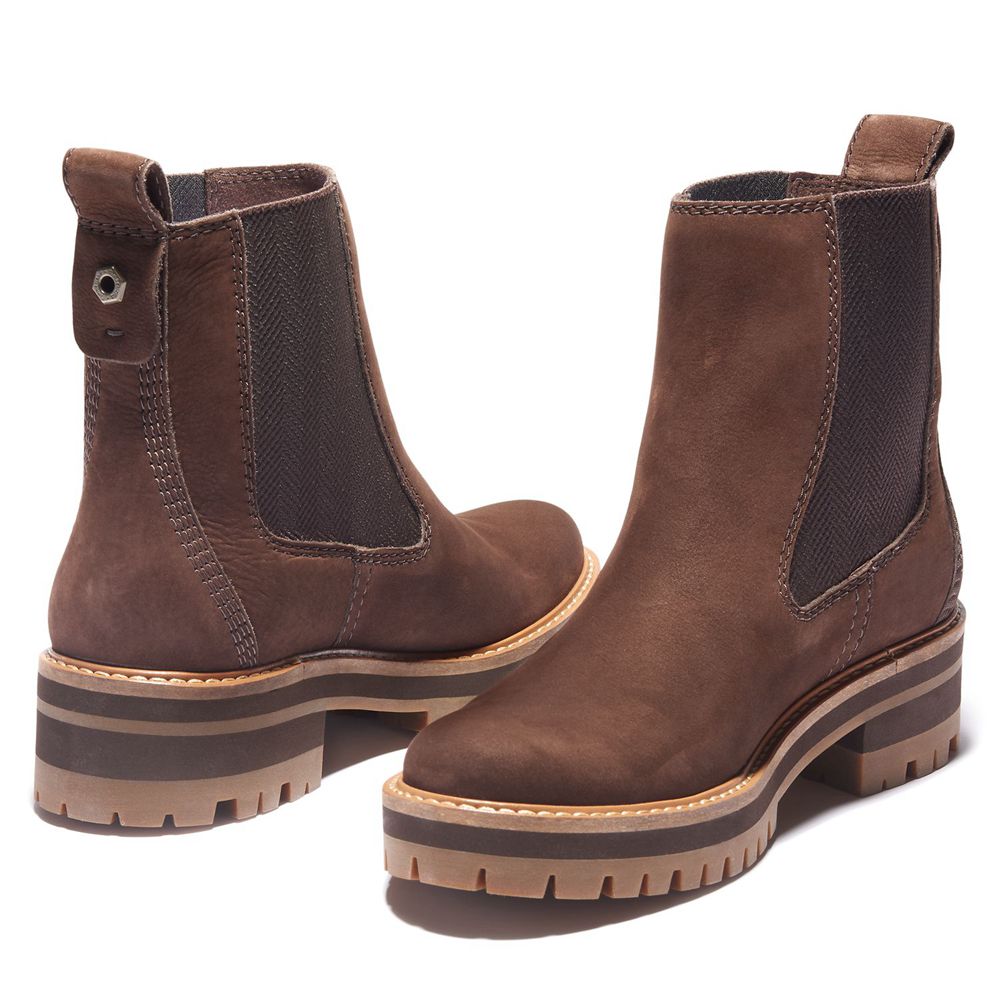 Timberland Chelsea Μποτακια Γυναικεια Βαθυ Καφε - Courmayeur Valley - Greece 1236487-AJ